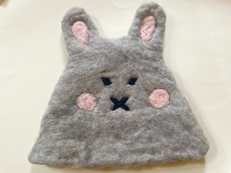 うさぎサウナハット(グレー)